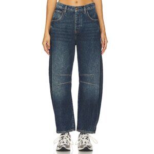 We The Free Good Luck Mid Rise Barrel Jeans Color Deep End